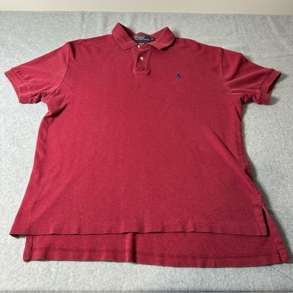 Polo Ralph Lauren Mens Red Short Sleeve Pique Polo‎ Shirt Size M